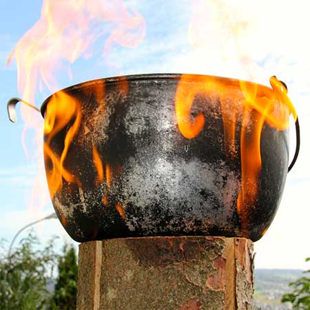 Finnenkerze mit Topf